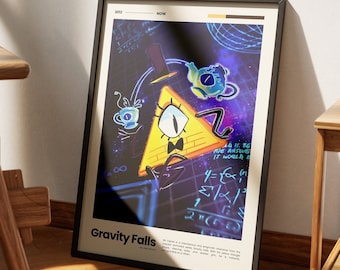 Bill Cipher Poster Gravity Falls Wall Art Gravity Fall Gift