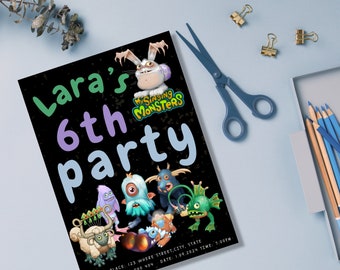My Singing Monsters Birthday Invite, Boy Birthday, Girl Birthday, Editable  Template, Email Invite, Instant Download, Monsters - Etsy