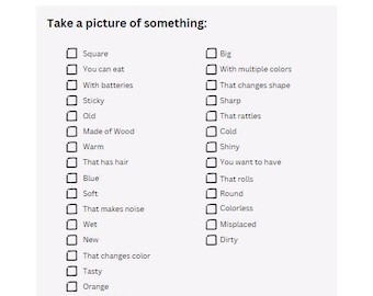 Outdoor Photo Scavenger Hunt Template