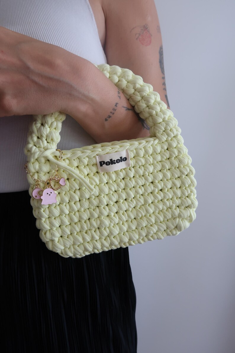 Pokolo Chunky Crochet Bag With Charm - Etsy