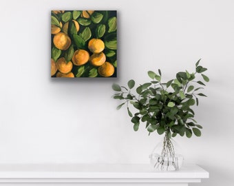 Oranges acrylic painting on canvas