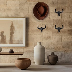 Ox Head Cowboy Hat Rack: Rustic Western Style Organizer