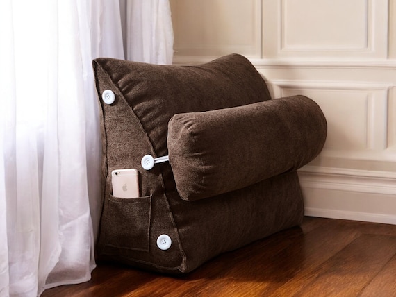 Bolster Cushion Back Support Wedge Pillow Oversized Sofa Bed Headboard Cushion Cozy Bedside Lumbar Velvet Back Support Pillow Etsy UK