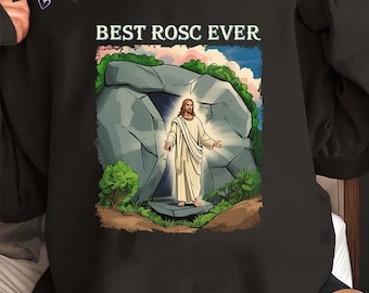 Beste Rosc ooit fanart uniseks shirt, christelijk shirt, shirt Jezus Pasen, Jezus Christus Pasen, shirt konijn, shirt geloof, cadeau voor haar