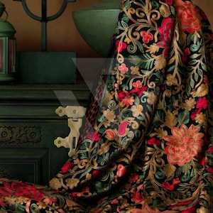 Pashmina Ari Embroidery Shawl: Kashmiri Wool Wrap, Winter Scarf