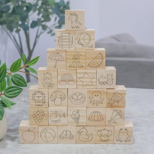 ABC Baby Shower Blocks, Paint & Play Game, Decorate a Block for Baby Activity