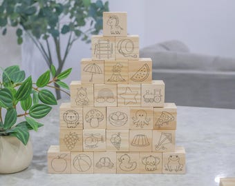 ABC Baby Shower Blocks, Paint & Play Game, Decorate a Block for Baby Activity