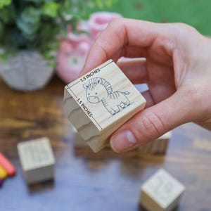 Baby Shower Game – Animal Alphabet Wooden Blocks Set, Decorate a Block Activity image 9