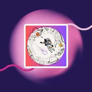 Explore the Universe with Space Travel Stickers - Diary, Planner, and Craft Supplies