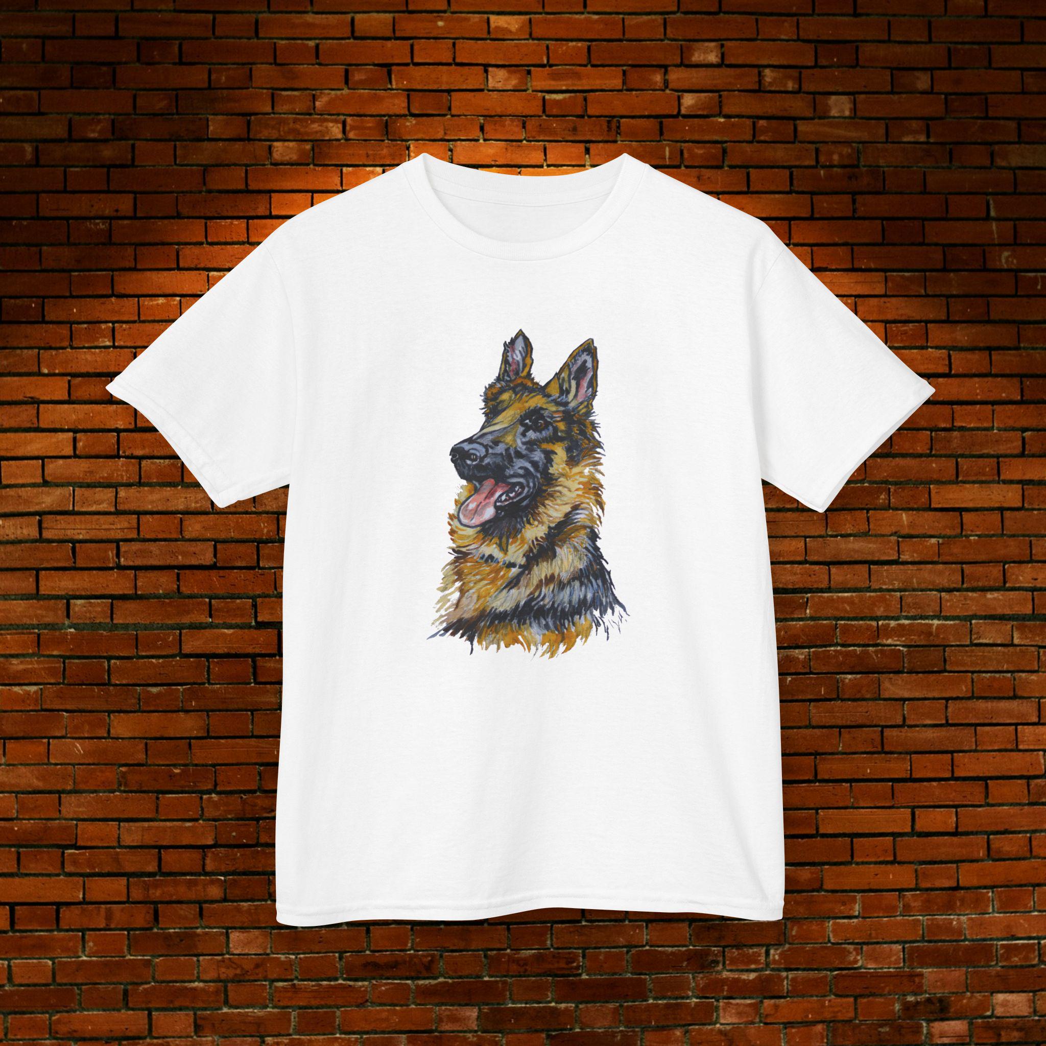 ジャーマン シェパード ドッグ キッズ ヘビー コットン™ T シャツ 