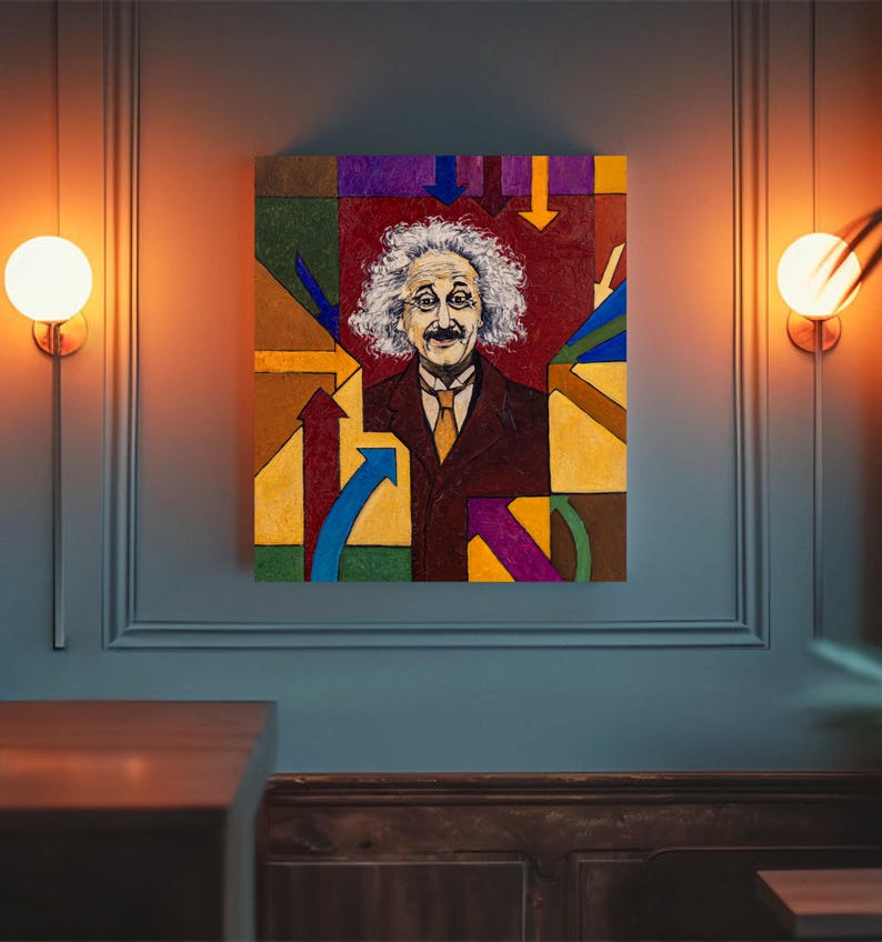AH Poster Albert Einstein Vertical and Square/hand Designed by Ah/wall ...