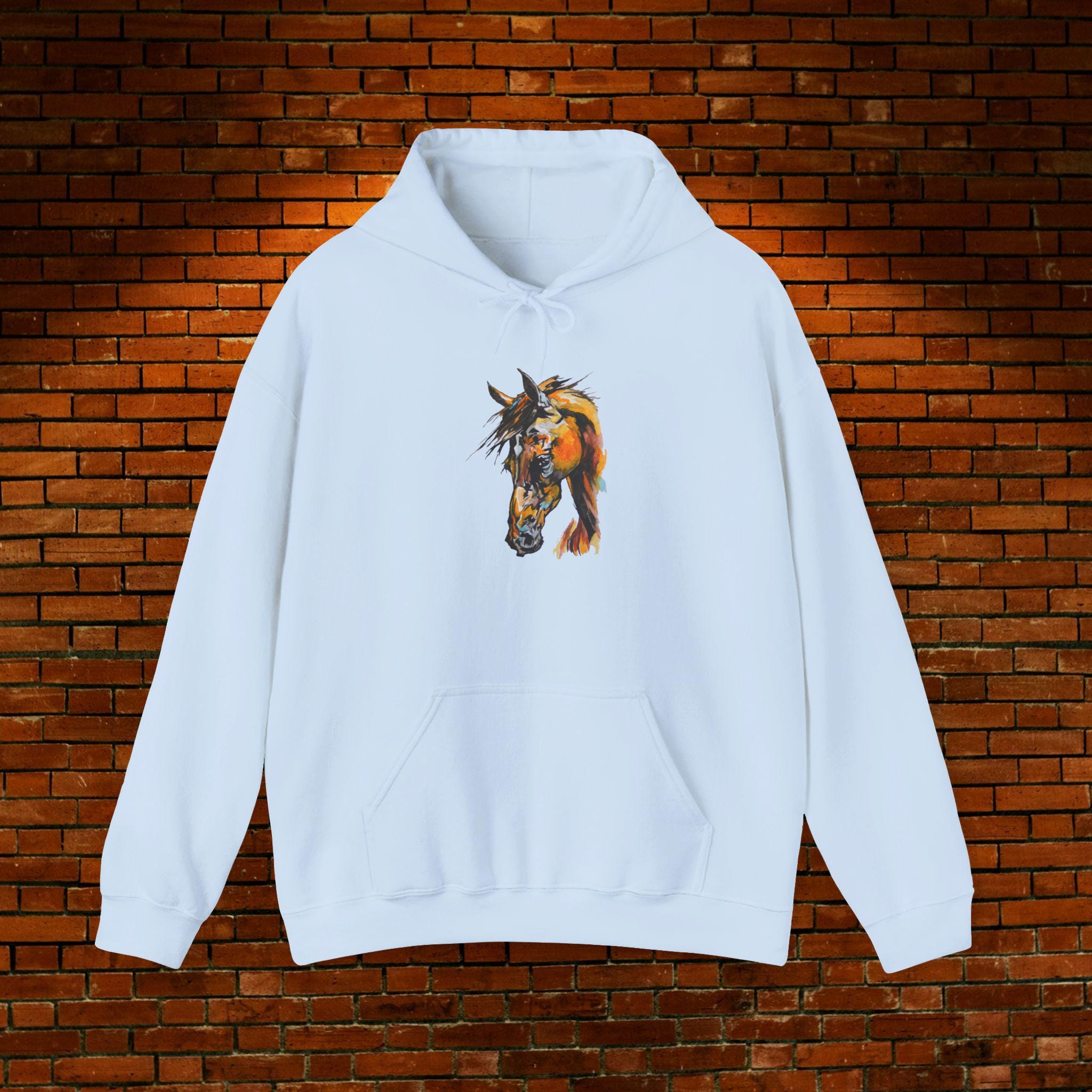 Horse Watercolor Hoodie, Equestrian Gift, Horse Lover Sweatshirt