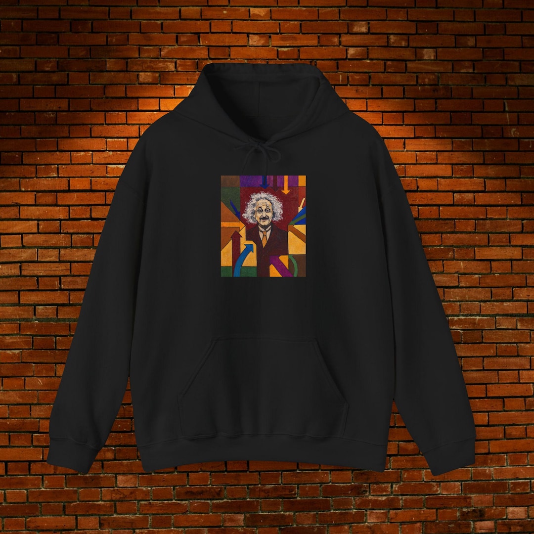 Albert Einstein Graphic Hoodie Unisex Casual Sweatshirt Bold 