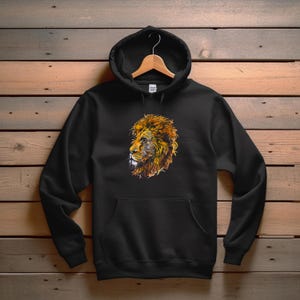 Lion Hoodie Sweatshirt, Lion Lover Gift, Animal Print Hoodie, Unisex Lion Sweatshirt, Lion Graphic Hoodie, Lion Apparel, King of the Jungle