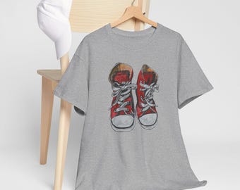 Chuck Taylor Unisex Tee, Sneaker Lover Gift, Casual Cotton T-Shirt, Street Print Art Style Top, Graphic Tee Shirt, Unique Stylish Clothing