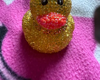 Rhinestone Rubber Duck-Yellow Bling Duck!-Medium