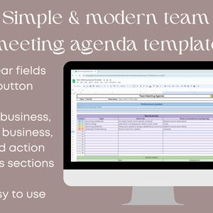 Team Meeting Agenda Template - Google Sheets