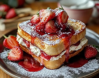 Strawberry Cheesecake Stuffed French Toast