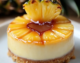 Mini Pineapple Upside-Down Cheesecake Recipe | Instant Download | Digital Dessert Recipe | No Physical Item