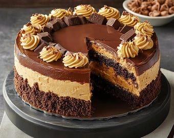 Peanut Butter Chocolate Cheesecake Cake Recipe (Digital Download)