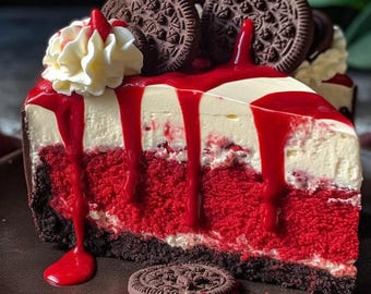Red Velvet Oreo Cheesecake Recipe (Digital Download)
