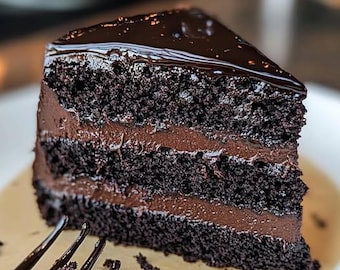 Recept på trippellagers chokladfudgekaka - Dekadent Dessert