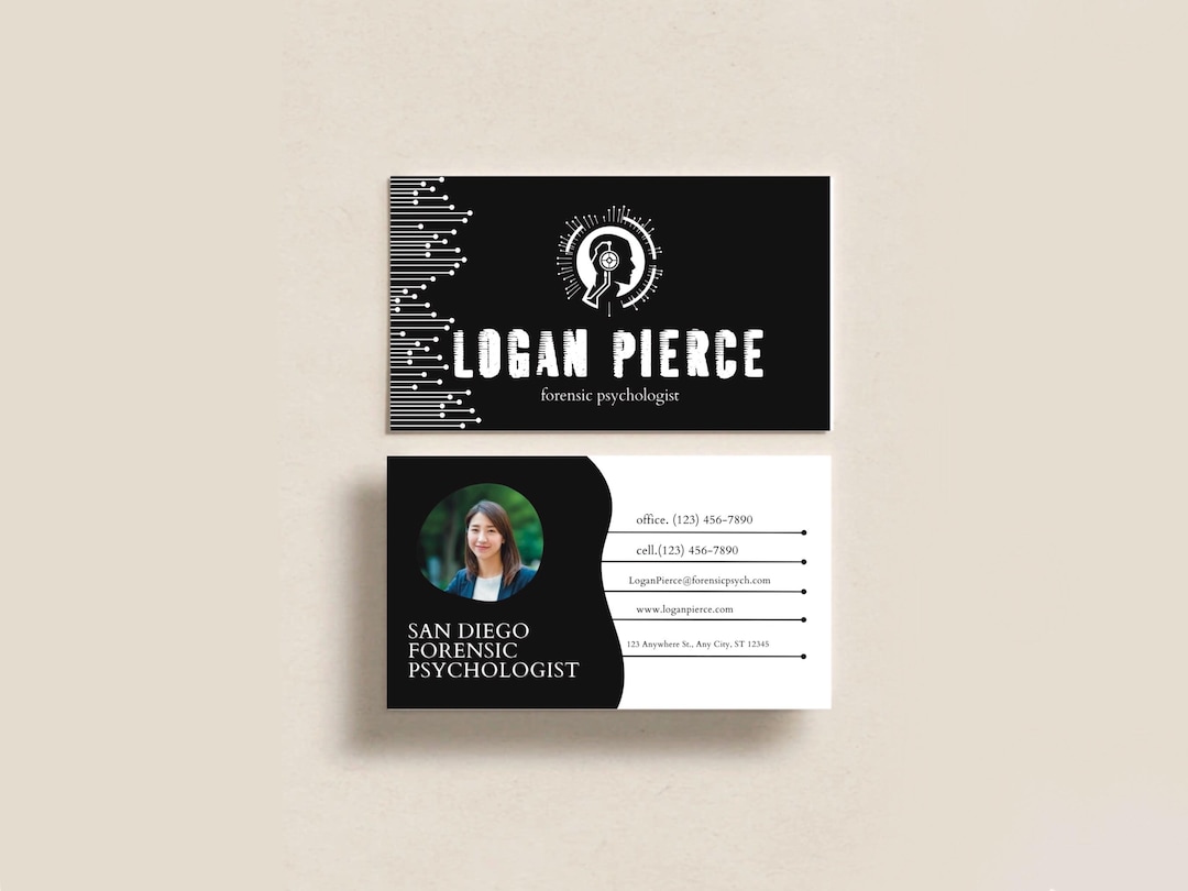 Forensic Psychologist Business Card Template - Etsy