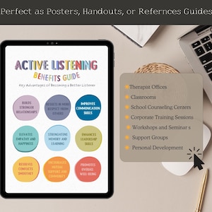 Active Listening Benefits Guide Poster, Key Advantages of Better ...