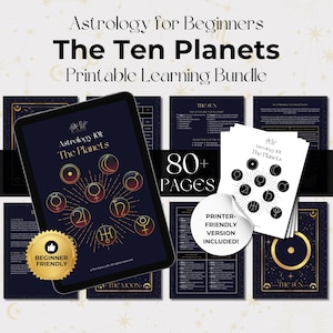 Astrology Planets Guide | Birth Chart Meanings, Retrograde (Digital Download PDF)