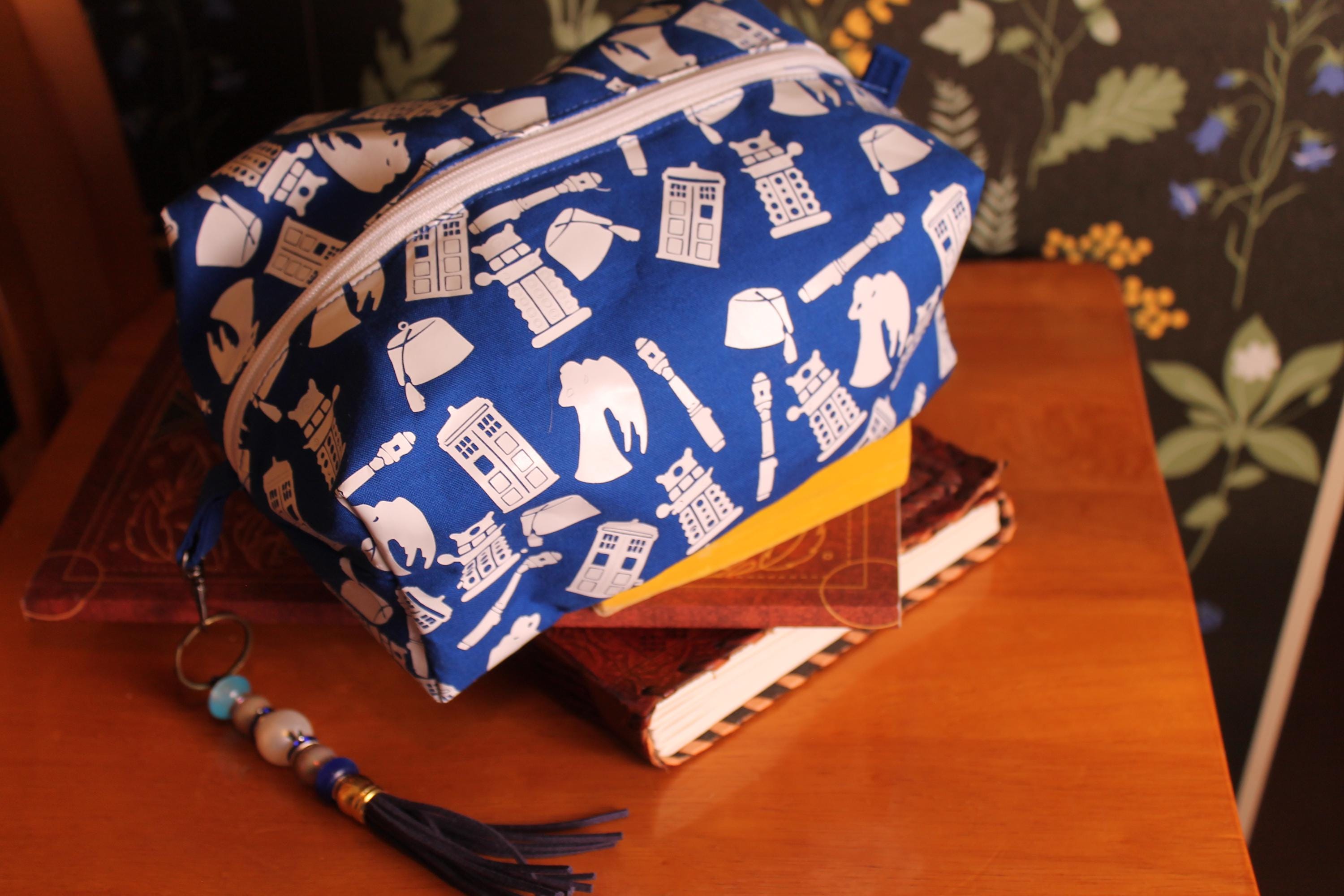 Dr. Who inspired large zipper bag