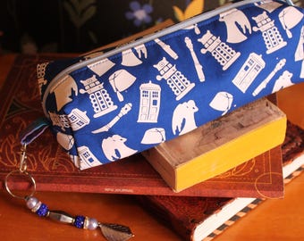 Dr. Who inspired medium zipper bag
