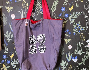 Bolsa de tela inspirada en Darth Vader, C3P0, R2D2, Estrella de la Muerte/Star Wars