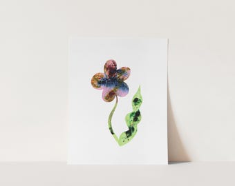Watercolor Flower Art Print: 8" x 10"