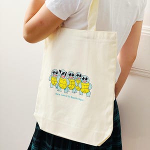 Schiggy Tragetasche mit REISSVERSCHLUSS und INNENTASCHE | Dicke Stofftasche | Handgefertigte Qualitätstasche | Jutebeutel | Einkaufstasche | Tasche Pokemon | Pikachu