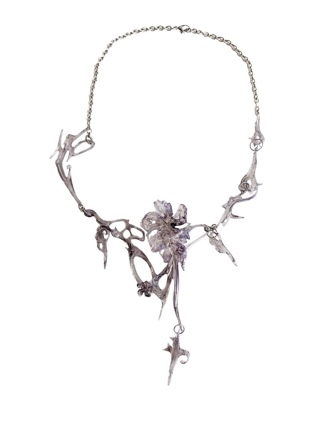 Resin Pendant Statement Necklace Set - Leopard main image 1