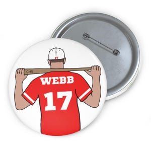 Custom Baseball Player Pin
