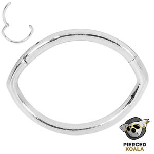 2Pcs Surgical Steel 8mm 10mm Oval Hinged Hoop Segment Ring Helix Tragus Septum Clicker Nose Earrings Unisex Body Piercing Jewellery