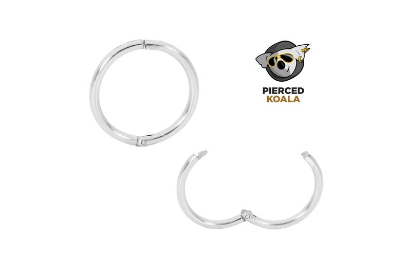 1 Pair Sterling Silver Hinged Hoop Polished Faceted Sleeper Earrings