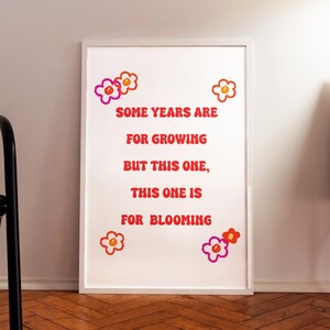 Arte murale per i buoni propositi per il nuovo anno, arte murale per l'amor proprio, poster tipografico, arte murale con citazioni motivazionali, stampa digitale, poster per la cura di sé