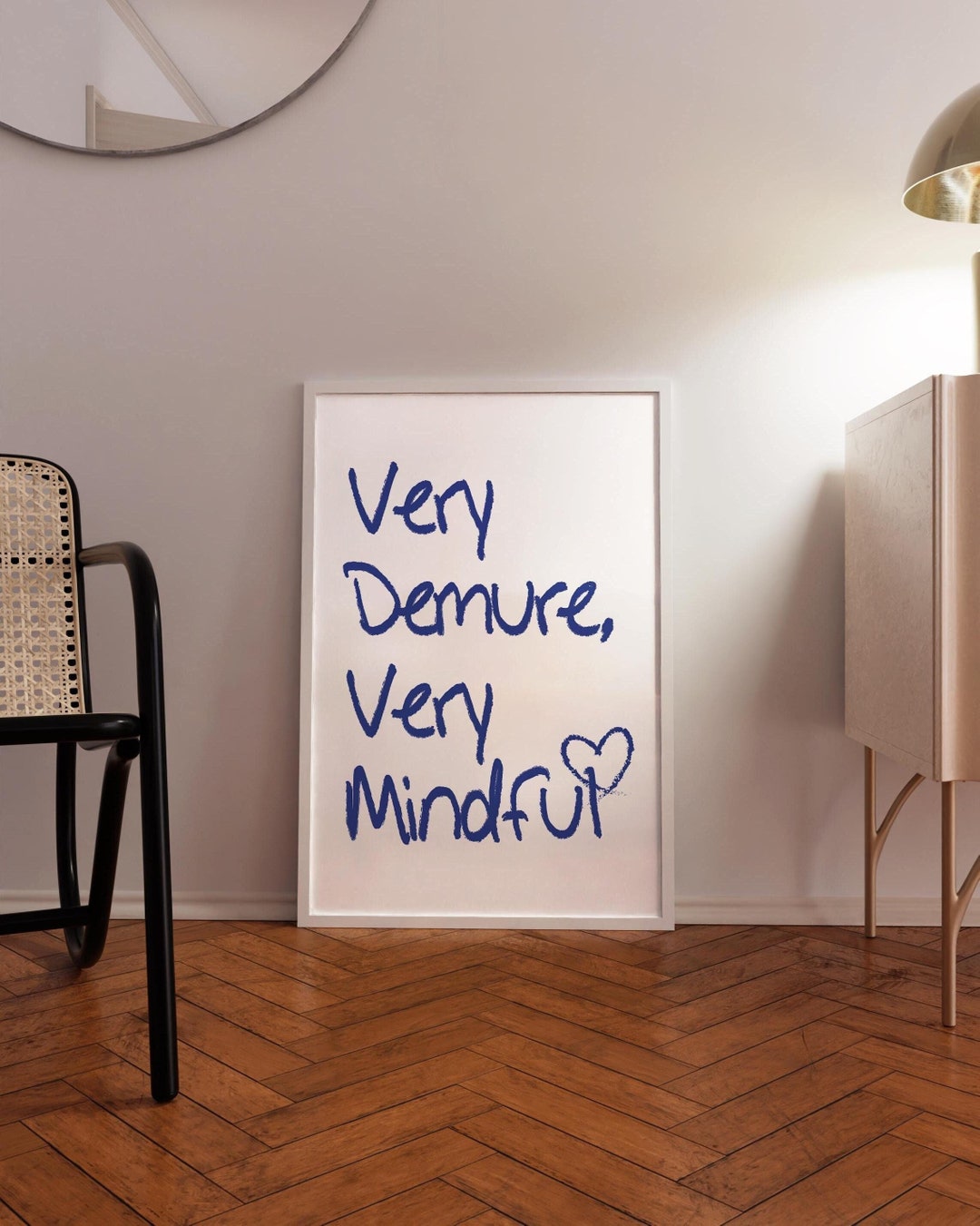 Very Mindful Poster, Very Demure Wall Art,tiktok Demure Viral Wall Art ...