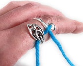Silver Yarn Tension Ring Peacock, Swan, Dragonfly, Cat Style-Adjustable-Beginner Knitting Crocheting Gift-Crochet Tension Regulator Tool