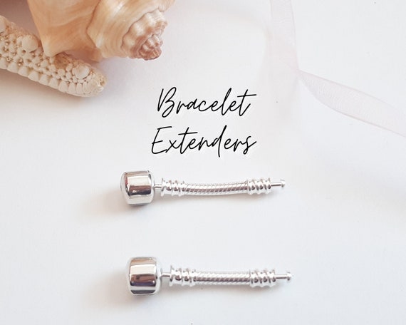 European Bracelet Pandora Extender Chain and Clasp 925 Sterling Silver  Lengthen a Snake Chain Beaded Bracelet Barrel and Torpedo Clasp 