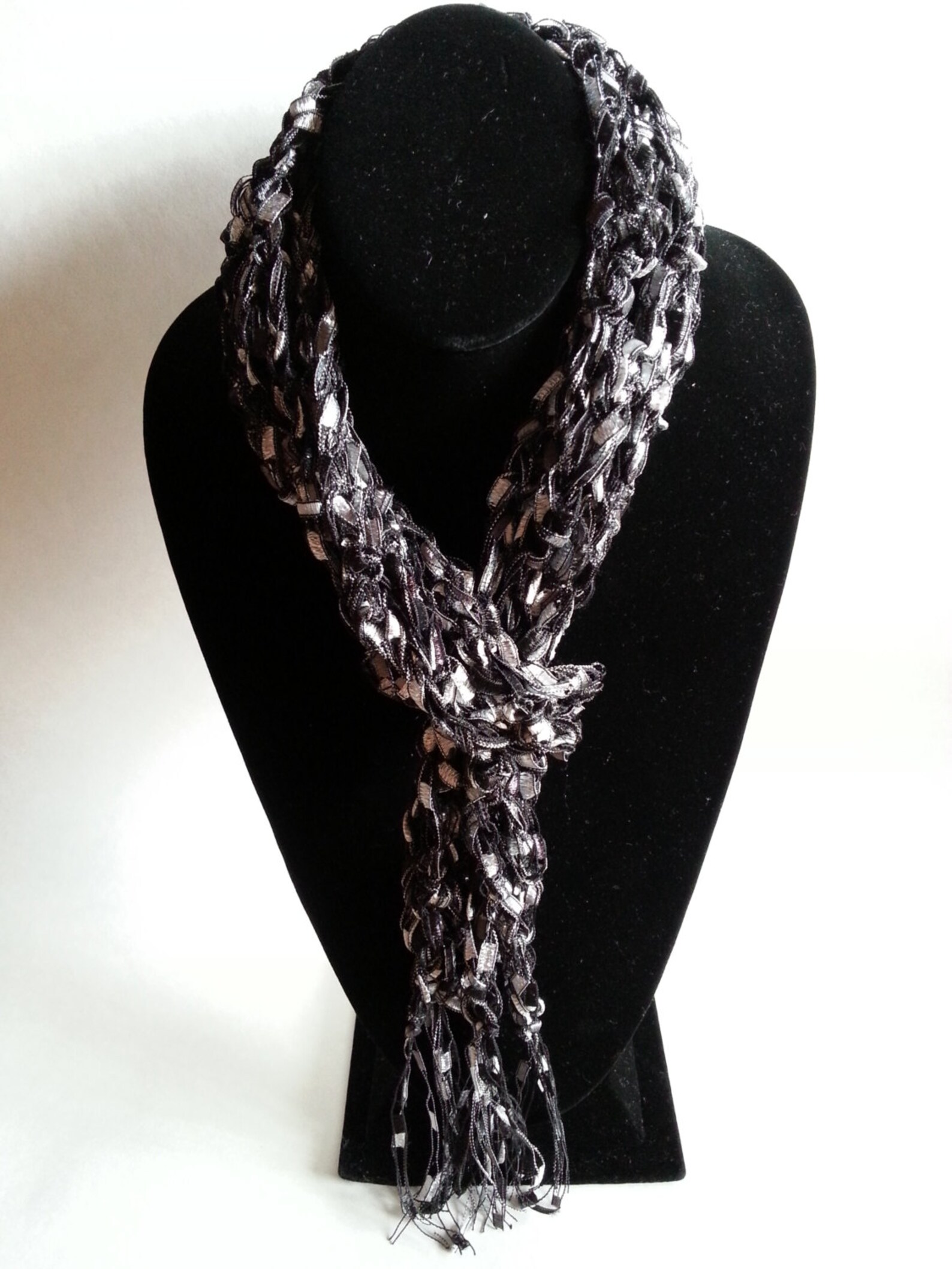 Crocheted Trellis Ladder Yarn Zig Zag Scarf PATTERN Etsy