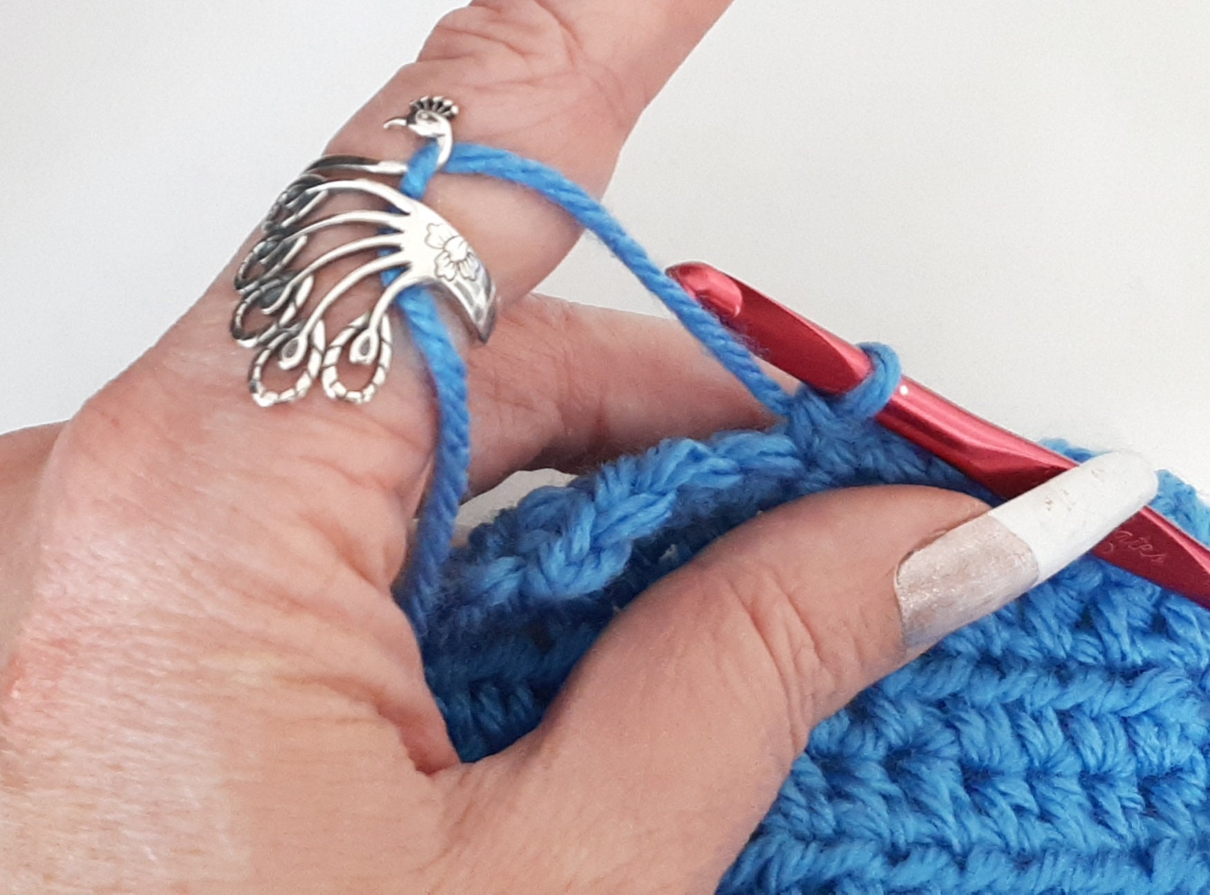 10 pcs Adjustable Knitting Loop Crochet Ring Cat  