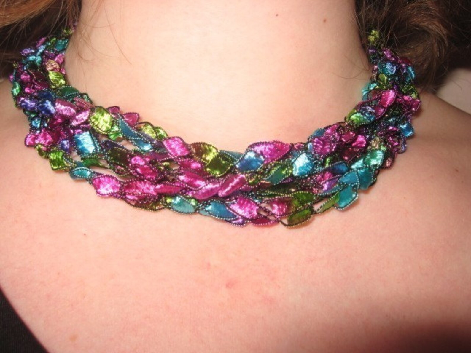 Trellis Ladder Yarn Crochet Necklace PATTERN Etsy
