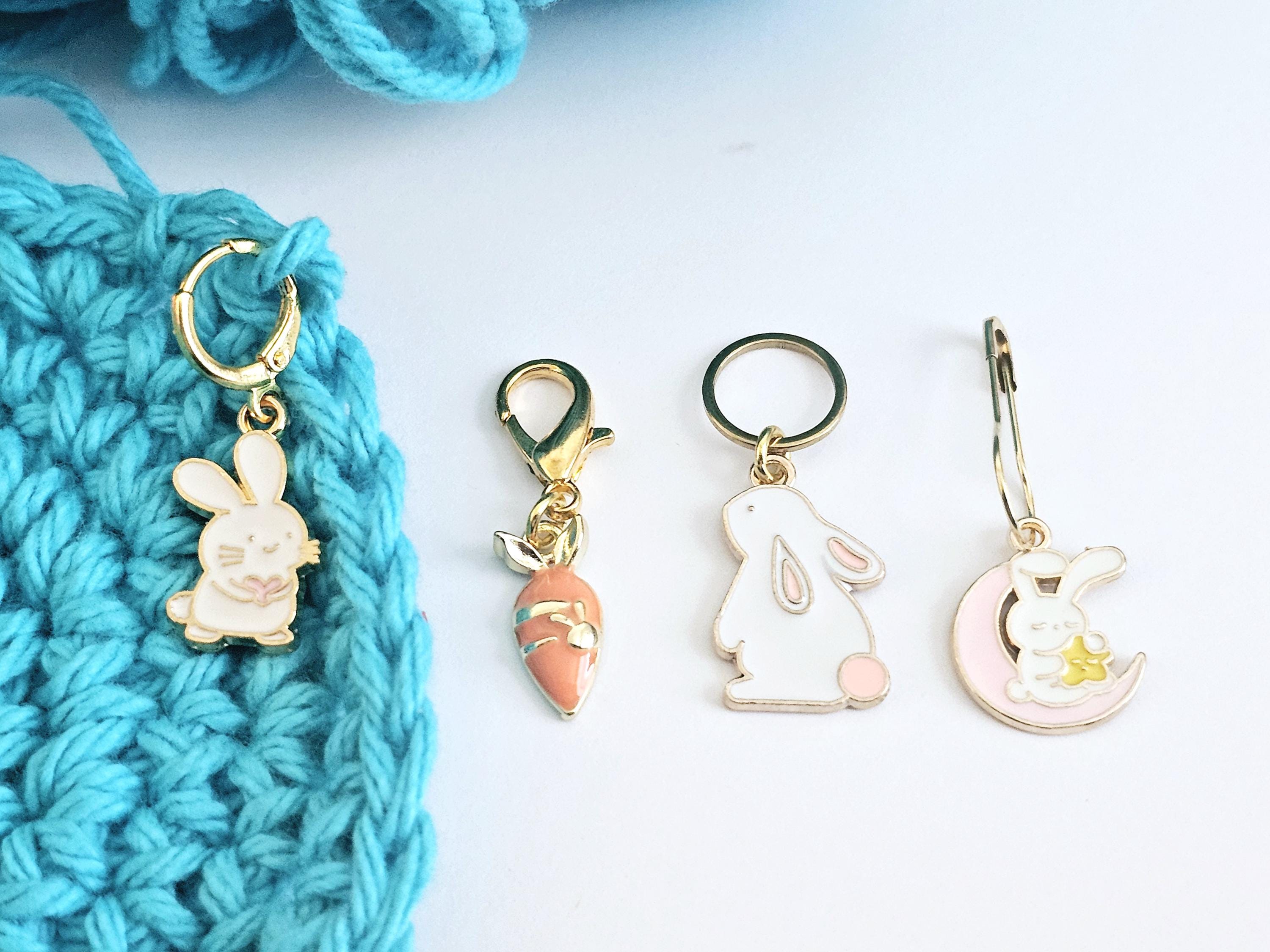 Cute Bunny Rabbit Stitch Markers Set of 4 Knitting Crochet Stitch ...