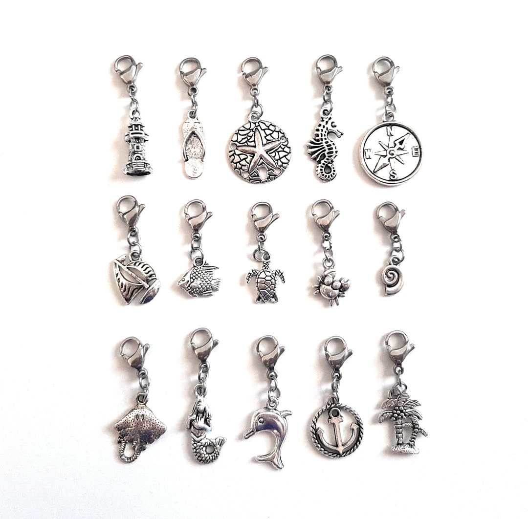 15 Handmade Sea Life/nautical Stitch Markers for Crochet or Knitting