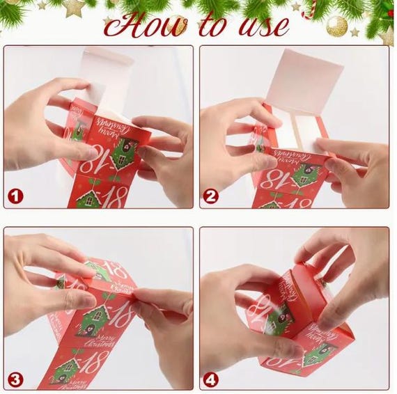 Lot De 24 Boîtes Cadeaux Noël,Calendrier De L'Avent Vide