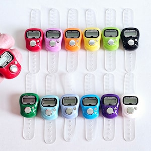 Digital Row Counter Ring Adjustable Size for Crochet and Knitting Stitch Counter Track Number of Rows Crochet Notions Knitting Gift