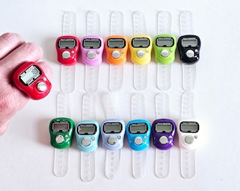 Digital Row Counter Ring Adjustable Size for Crochet and Knitting Stitch Counter Track Number of Rows Crochet Notions Knitting Gift